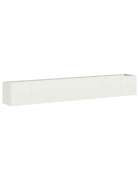 Fioriera Bianca 280x40x40 cm in Acciaio Laminato a Freddo