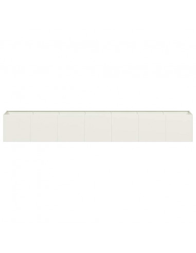 Fioriera Bianca 280x40x40 cm in Acciaio Laminato a Freddo