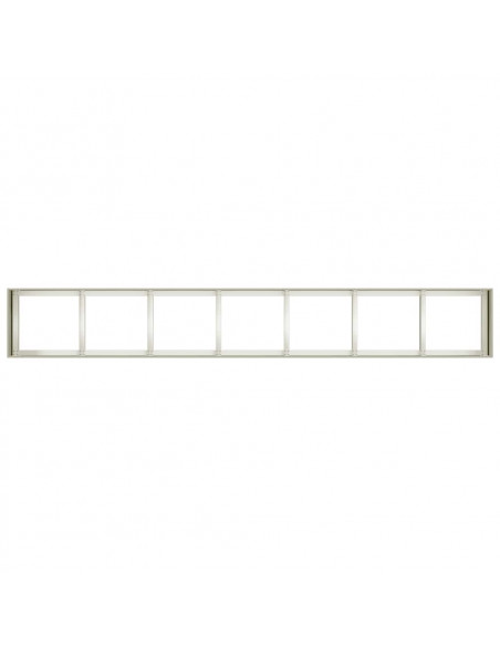 Fioriera Bianca 280x40x40 cm in Acciaio Laminato a Freddo
