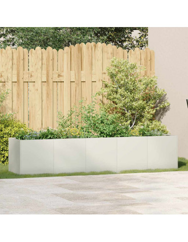 Fioriera Bianca 200x40x40 cm in Acciaio Laminato a Freddo