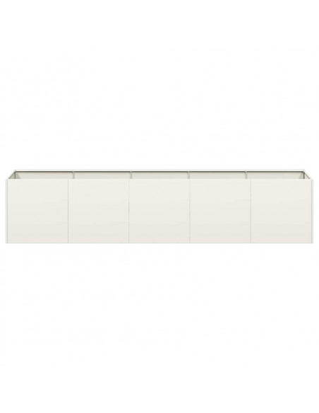 Fioriera Bianca 200x40x40 cm in Acciaio Laminato a Freddo