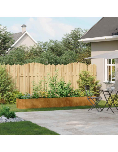 Fioriera Arrugginita 280x40x40 cm in Acciaio Corten