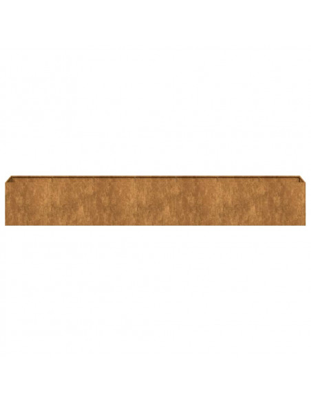 Fioriera Arrugginita 280x40x40 cm in Acciaio Corten