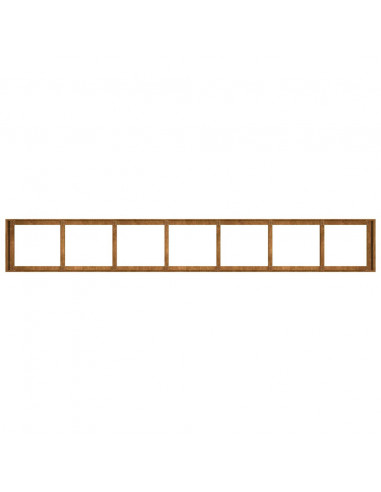 Fioriera Arrugginita 280x40x40 cm in Acciaio Corten