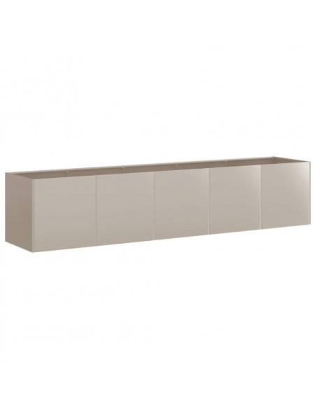 Fioriera Arrugginita 200x40x40 cm in Acciaio Corten