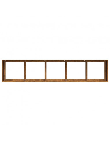 Fioriera Arrugginita 200x40x40 cm in Acciaio Corten