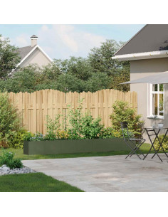 Fioriera Verde Oliva 280x40x40 cm in Acciaio Laminato a Freddo 2