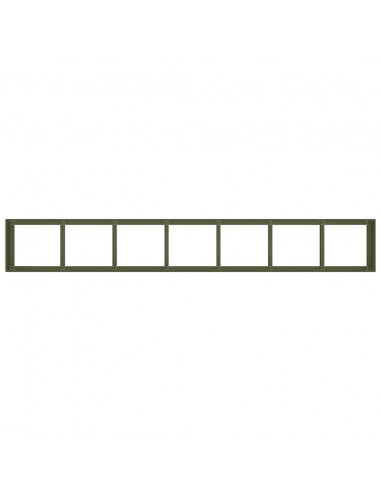 Fioriera Verde Oliva 280x40x40 cm in Acciaio Laminato a Freddo