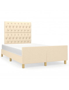 Giroletto con Testiera Crema 120x190 cm in Tessuto