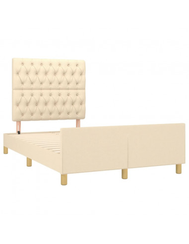 Giroletto con Testiera Crema 120x190 cm in Tessuto