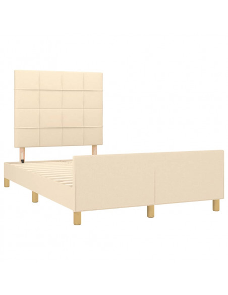 Giroletto con Testiera Crema 120x190 cm in Tessuto