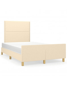 Giroletto con Testiera Crema 120x190 cm in Tessuto