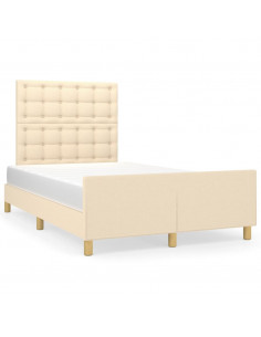 Giroletto con Testiera Crema 120x190 cm in Tessuto