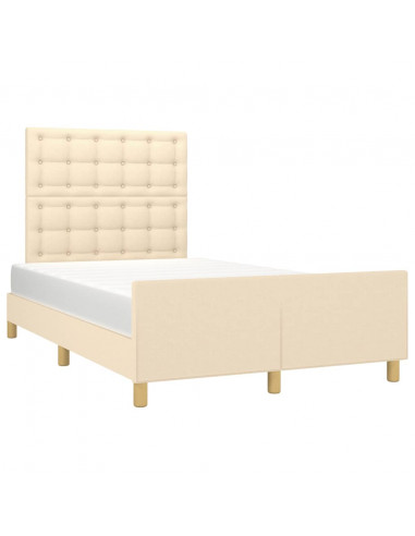 Giroletto con Testiera Crema 120x190 cm in Tessuto