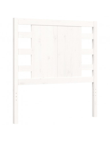 Giroletto con Testiera Bianco Small Single Legno Massello