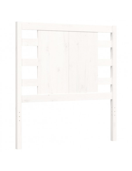 Giroletto con Testiera Bianco Small Single Legno Massello