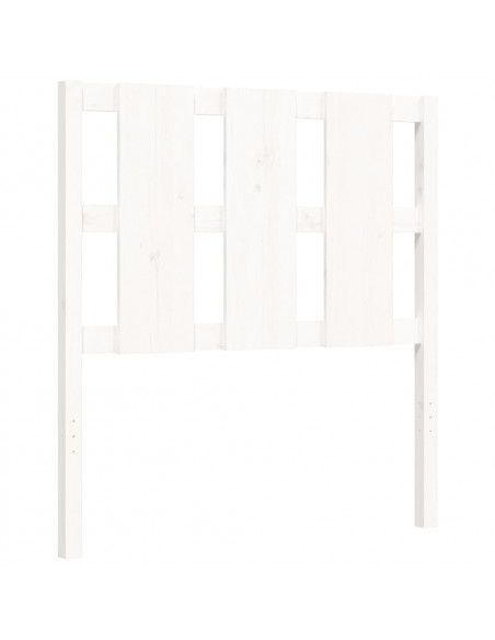 Giroletto con Testiera Bianco Small Single Legno Massello