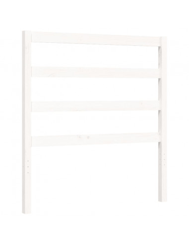 Giroletto con Testiera Bianco Small Single Legno Massello