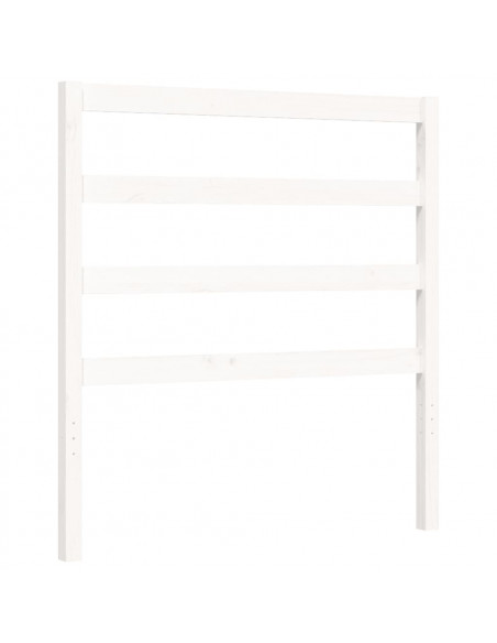 Giroletto con Testiera Bianco Small Single Legno Massello