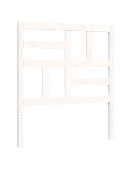 Giroletto con Testiera Bianco Small Single Legno Massello
