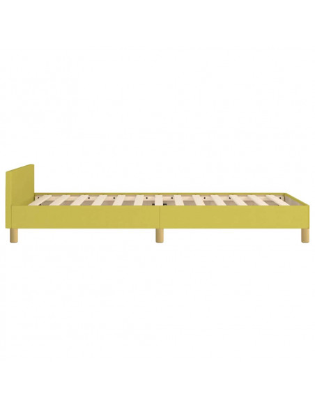 Giroletto con Testiera senza Materasso Verde 90x190 cm Tessuto