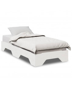 Giroletto senza Materasso Impilabile Bianco 75x190 cm Legno