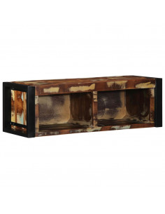 Mobile Porta TV Multicolore 80x30x25 cm Legno Massello Recupero