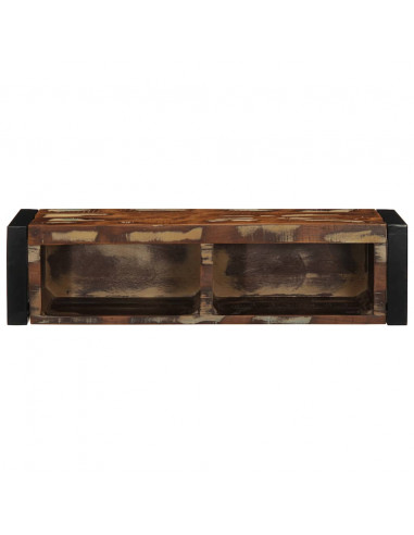 Mobile Porta TV Multicolore 80x30x25 cm Legno Massello Recupero