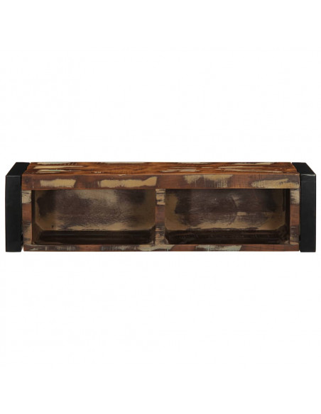 Mobile Porta TV Multicolore 80x30x25 cm Legno Massello Recupero