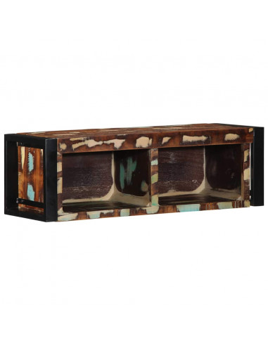 Mobile Porta TV Multicolore 80x30x25 cm Legno Massello Recupero