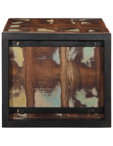 Mobile Porta TV Multicolore 80x30x25 cm Legno Massello Recupero