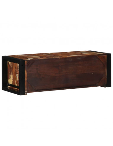 Mobile Porta TV Multicolore 80x30x25 cm Legno Massello Recupero