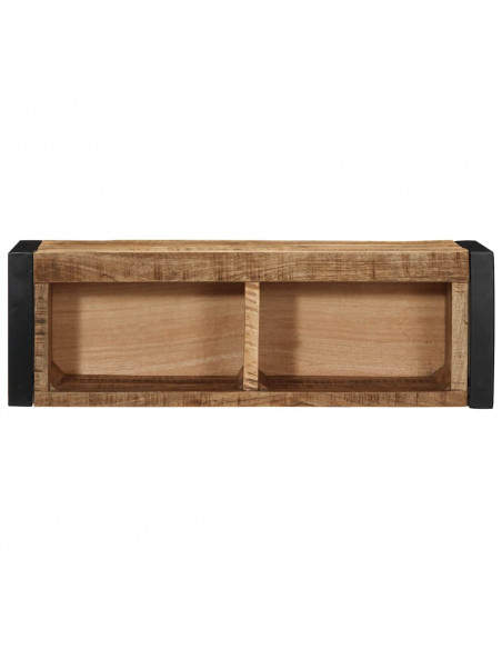 Mobile Porta TV 80x30x25 cm in Legno Massello di Mango Grezzo