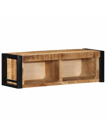 Mobile Porta TV 80x30x25 cm in Legno Massello di Mango Grezzo