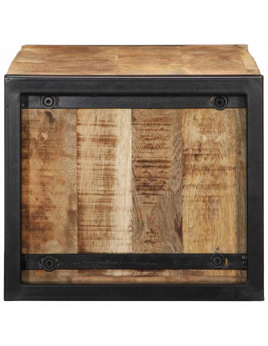 Mobile Porta TV 80x30x25 cm in Legno Massello di Mango Grezzo