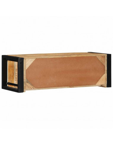 Mobile Porta TV 80x30x25 cm in Legno Massello di Mango Grezzo