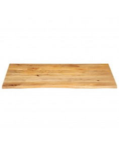 Piano Tavolo Bordi Vivi 120x60x3,8cm in Legno Massello di Mango 2
