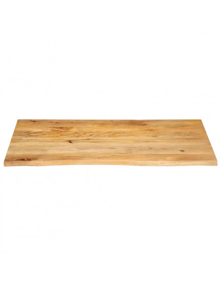 Piano Tavolo Bordi Vivi 120x60x3,8cm in Legno Massello di Mango