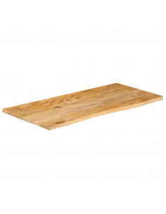 Piano Tavolo Bordi Vivi 110x60x3,8cm in Legno Massello di Mango 2