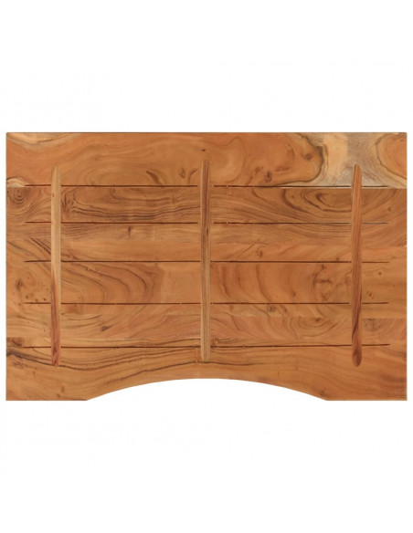 Piano Scrivania 80x60x2,5 cm Rettangolare Legno Massello Acacia