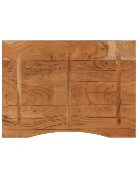 Piano Scrivania 100x80x2,5cm Rettangolare Legno Massello Acacia