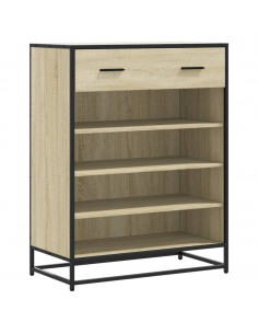 Scarpiera Rovere Sonoma 75x38x97,5 cm Legno Multistrato Metallo