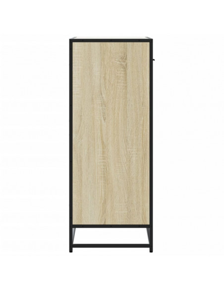 Scarpiera Rovere Sonoma 75x38x97,5 cm Legno Multistrato Metallo