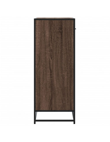 Scarpiera Rovere Marrone 75x38x97,5cm Legno Multistrato Metallo