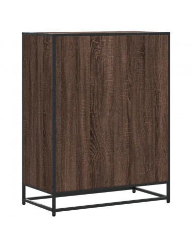 Scarpiera Rovere Marrone 75x38x97,5cm Legno Multistrato Metallo