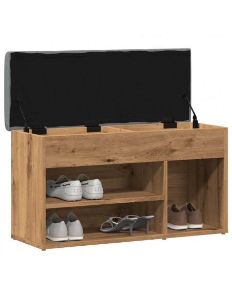 Scarpiera Rovere Artigianale 82x32x45,5 cm in Legno Multistrato