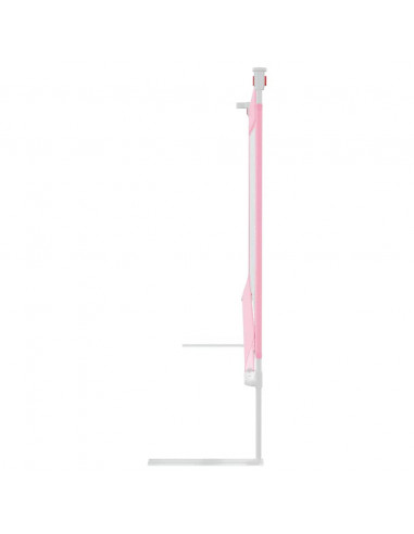 Sponda Letto di Sicurezza per Bambini Rosa 180x25 cm in Tessuto