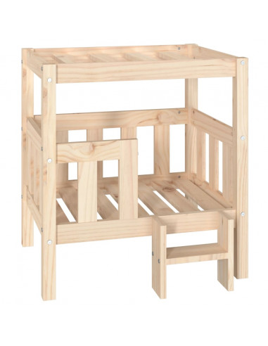 Cuccia per Cani 65,5x50,5x70 cm in Legno Massello di Pino