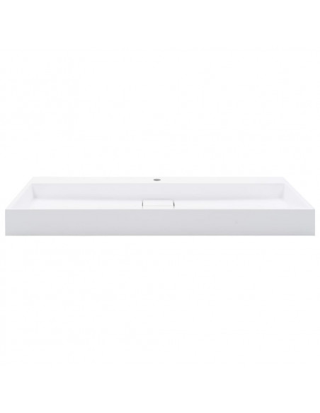 Lavandino 120x46x11 cm Blocco in Marmo/Minerale Bianco