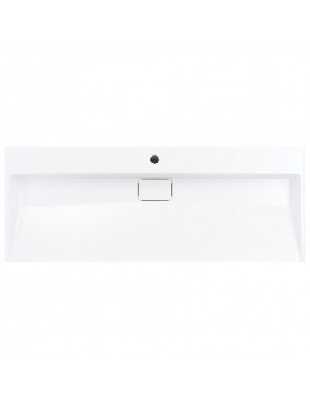 Lavandino 120x46x11 cm Blocco in Marmo/Minerale Bianco